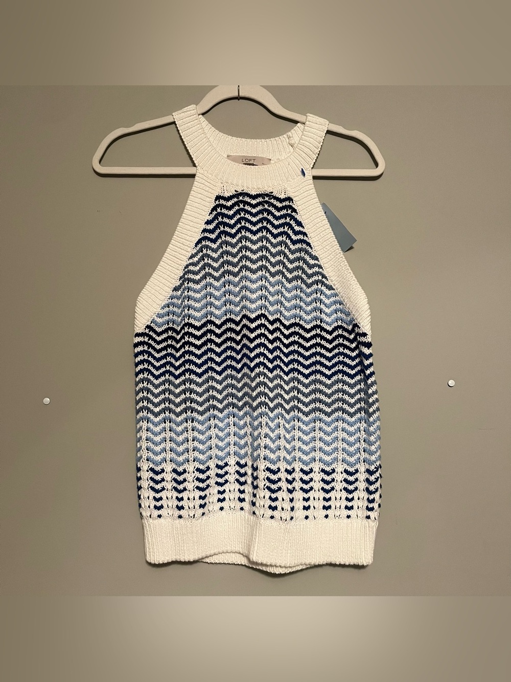 Ann Taylor LOFT Women's Sweater Halter Women's size LP Sleeveless Nautical